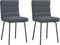 vidaXL - Eetkamerstoelen - 2 - st - fluweel - donkergrijs