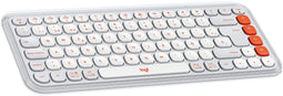 Logitech POP Icon Keys - Toetsenbord Qwerty ES - Draadloos Bluetooth - Wit/Oranje