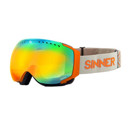 SINNER EMERALD - Skibril - Categorie 3 lens anti-condenscoating - Oranje Neon