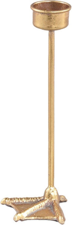 PTMD Dukkie Kandelaar - 10 x 9 x 25 cm - Ijzer - Goud