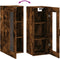 vidaXL - Wandkast - 34,5x34x90 - cm - gerookt - eikenkleurig