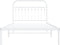 vidaXL - Bedframe - met - hoofdbord - metaal - wit - 107x203 - cm