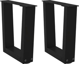 vidaXL - Eettafelpoten - 2 - st - V-vormig - 40x(30-31,3) - cm - staal - zwart