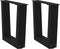 vidaXL - Eettafelpoten - 2 - st - V-vormig - 40x(30-31,3) - cm - staal - zwart
