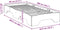 vidaXL - Bedframe - zonder - matras - stapelbaar - 80x200 - cm - massief - hout