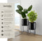 tectake® Plantenstandaard Mine - Set van 2 Plantenhouders - Ø31 x 56 cm en Ø30 x 45,5 cm - Zwart (2 stuks)