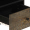 vidaXL - Salontafel - 80x54x40 - cm - massief - mangohout - lichtgrijs