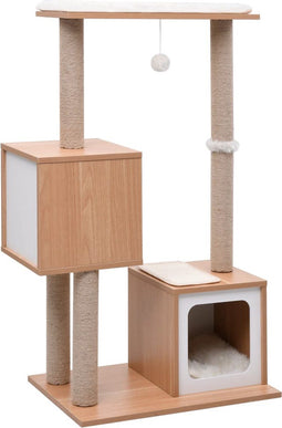 vidaXL - Kattenkrabpaal - met - sisal - krabmat - 104 - cm