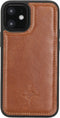 NorthLife - Geschikt voor iPhone 12 Mini - Leren Backcover hoes - Cognac