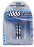 Ansmann 5030882 - Batterij Ni-MH 1000mAh - Zilver