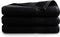 DoubleDry Hotel Badhanddoeken - 70 x 140 cm - 100% Katoen 500 g/m2 Zacht Absorberend Zwart (set van 3)