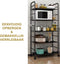 Keukentrolley Zwart op wieltjes - Keukenrek - 5 laags - Keuken Organizer Keukenkast - 32 x 59.5 x 133 cm