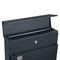 Songmics Wandbrievenbus - 37 x 10,5 x 37 cm - Krantenhouder Slot - Antraciet