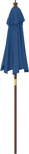 vidaXL - Parasol - met - houten - paal - 196x231 - cm - azuurblauw