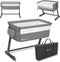 Lionelo Theo - 2 in 1 Co Sleeper & Baby Bed - Hoogte Verstelbaar - Kantelbaar - Ademend Mesh - Grijs