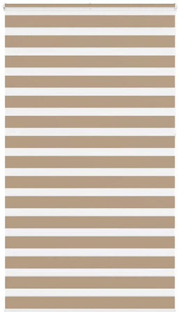 vidaXL - Zebra - Blind - 125x230 - cm - stofbreedte - 120,9 - cm - polyester - zandbruin