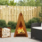 vidaXL - Vuurplaats - Piramide - Zwart - 58x36x100 - cm - Staal