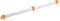 Toolflex One Bezemhouder - Ophangsysteem voor gereedschap - Aluminium rail 94 cm - 5 houders - Oranje