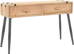 vidaXL - Wandtafel - 115x40,5x76 - cm - massief - vurenhout