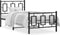 vidaXL - Bedframe - met - hoofd- - en - voeteneinde - metaal - zwart - 90x200 - cm