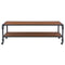 vidaXL - Salontafel - met - schap - 120x60x40 - cm - massief - vurenhout
