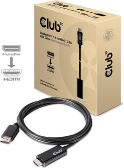 Club3D CAC-1082 - DisplayPort naar HDMI Adapterkabel - 4K60Hz HDR - Zilver