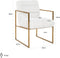 Richmond Stoel Lizzy White Bouclé / gold (Copenhagen 900 Bouclé White)