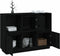 vidaXL - Dressoir - 110,5x35x80 - cm - massief - grenenhout - zwart