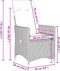 vidaXL - Tuinstoelen - 2 - st - verstelbaar - met - kussens - poly - rattan - beige
