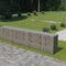 vidaXL - Schanskorfmuur - met - deksels - 300x50x100 - cm - gegalvaniseerd - staal
