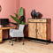 Kabinet kast industrieel - Kabinet kast Sanne - Vakkenkast mangohout 100 cm