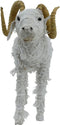 PTMD Fring Ram Ornament - 52 x 21 x 57 cm - Stof - Wit