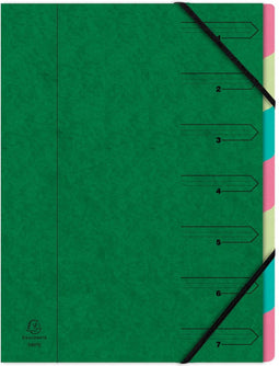 Exacompta Sorteermap 7-delig groen