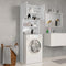 vidaXL - Wasmachinekast - 64x25,5x190 - cm - hoogglans - wit