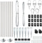 vidaXL - Hekpalen - met - Spikes - 7 - stuks - Ø32 - mm - 120 - cm - Gegalvaniseerd - Staal