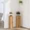 vidaXL - Plantenstandaards - 2 - st - 17x17x60 - cm - hout - artisanaal - eikenkleurig