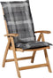 Madison - tuinkussen - hoge rug - 123x50 cm - Simon Grijs - Standenstoel
