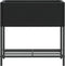 vidaXL - Plantenbak - met - schap - poly - rattan - zwart