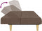 vidaXL - Slaapbank - 2-zits - stof - taupe