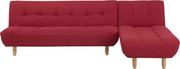 ALSTEN - Hoekslaapbank - Rood - Linkerzijde - 257 cm - Polyester