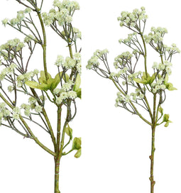 PTMD Blossom Bloem Mini Bloemen Kunsttak - 61 x 12 x 27 cm - Wit