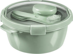 Curver Smart To Go Eco Lunchset 1,6L - Bestekset - Sauscup - Eco groen