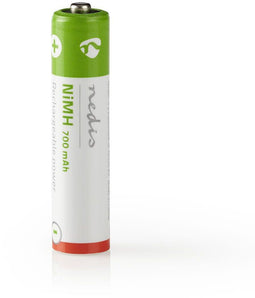Nedis BANM7HR034B - NiMH-batterijen 700mAh - Gebruiksklaar - Wit