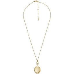 Fossil JF04426710 - Damesketting - Medaillon - Goudkleurig roestvrij staal