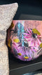 TS Collection - Bloempot Polly pink - 33x28 - Metaal & Epoxy - Exclusieve woonitems voor binnen - Handgemaakt - Unieke print - Designed by Lammie