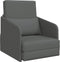 vidaXL - Vloersofa - Bed - 2-in-1 - Donkergrijs - 65x80x83 - cm - Stof
