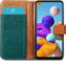 iMoshion Hoesje Geschikt voor Samsung Galaxy A21s Hoesje Met Pasjeshouder - iMoshion Luxe Canvas Bookcase - Groen