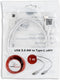 Gembird CCP-USB3-AMCM-1M-W - USB-C naar USB-A kabel - USB3.0 tot 5 Gbit/s - Wit