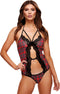 Teacher's Pet Teddy Body -M/L- SCHOOLGIRL PEEK-A-BOO Rood