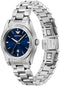 Emporio Armani Dames Horloge - Polshorloge 32 mm - Zilverkleurig met diepblauwe wijzerplaat